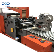 Automatic silicon paper rewinder machine with automatic labeling function